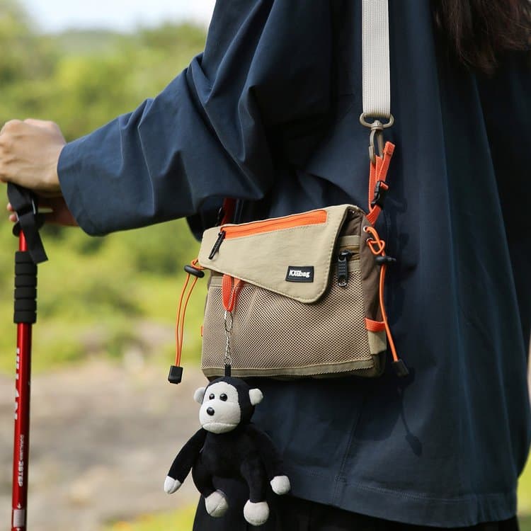 Nova bolsa tiracolo leve para esportes e deslocamento, bolsa tiracolo masculina, bolsa de malha para ciclismo, pequena