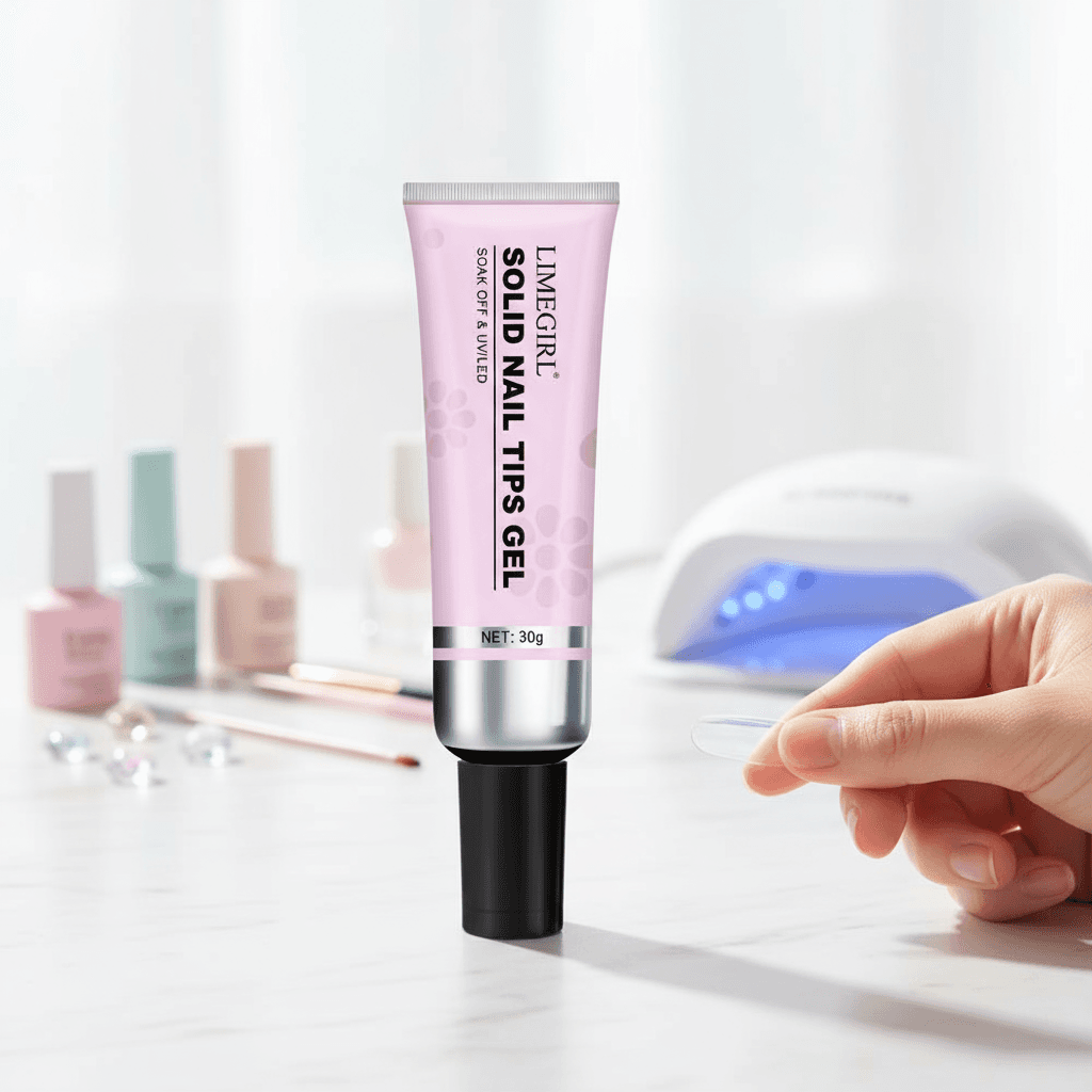 Unhas Gel Sólido Transparente para Pontas de Unhas Falsas 30g