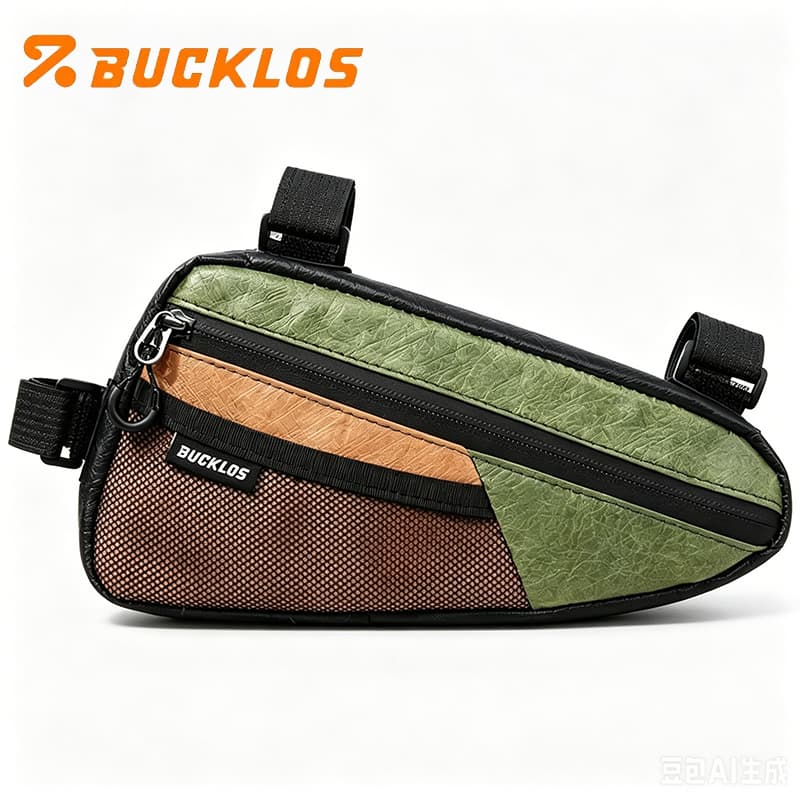 Bolsa de quadro triangular à prova d'água BUCKLOS, bolsa durável de grande capacidade para mountain bike e estrada,