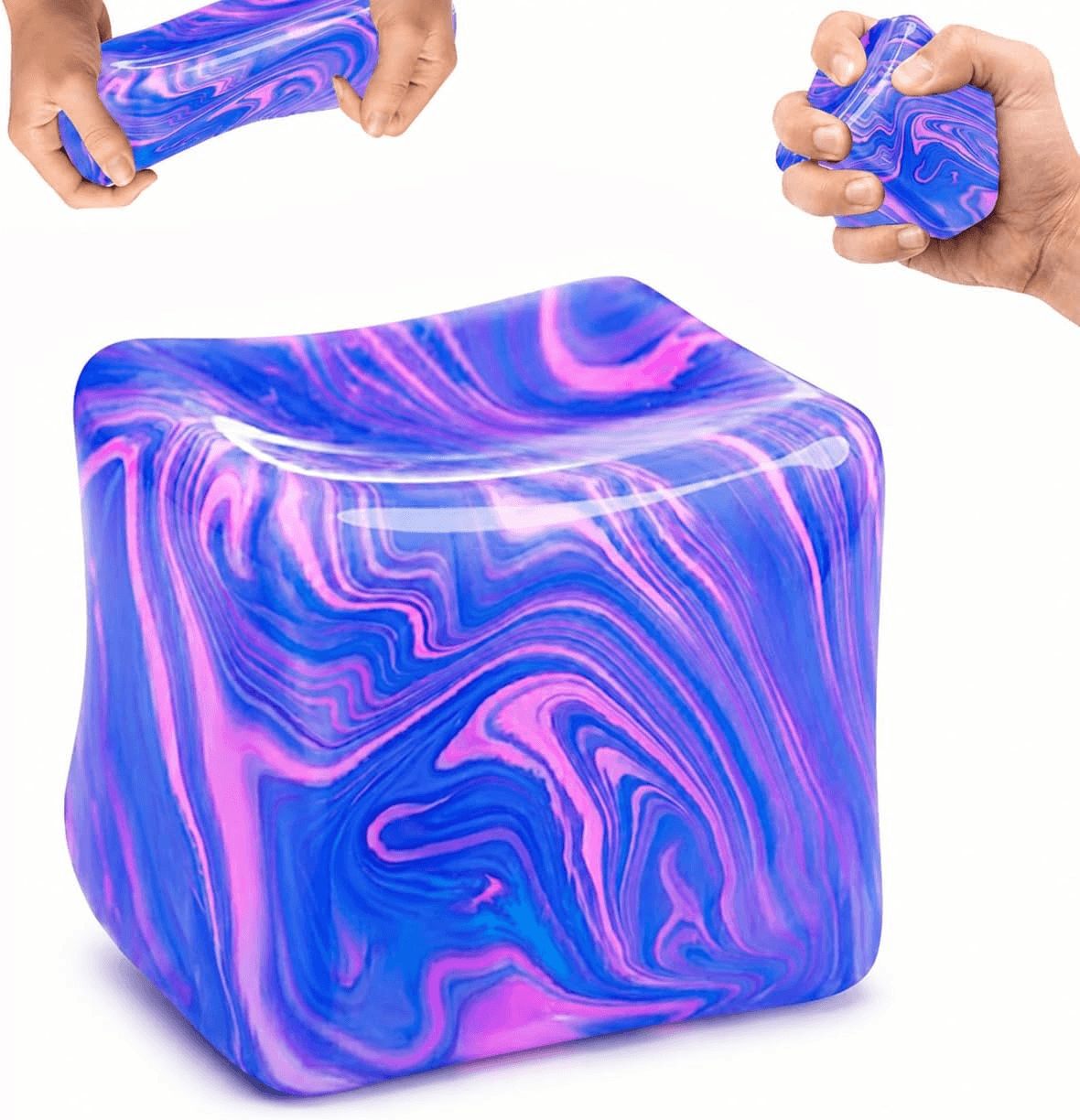 Azul Lento Rebote Sensorial Fidget Cubo Portátil Alívio Do Estresse Festa Meia Stuffer Presente