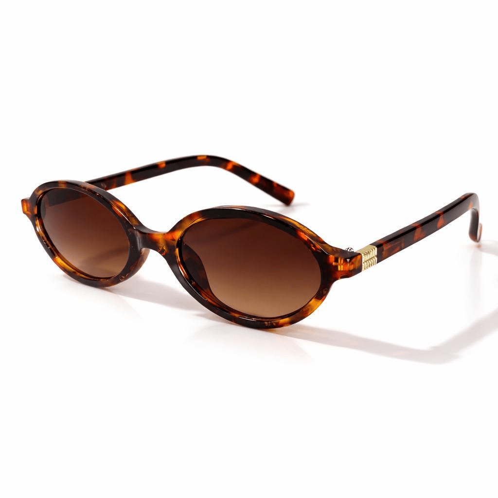 Óculos Oval Retrô Unissex Feminino Estampa Leopardo Y2K Armação Pequena Novos Óculos Vintage Feminino Feminino Decoração