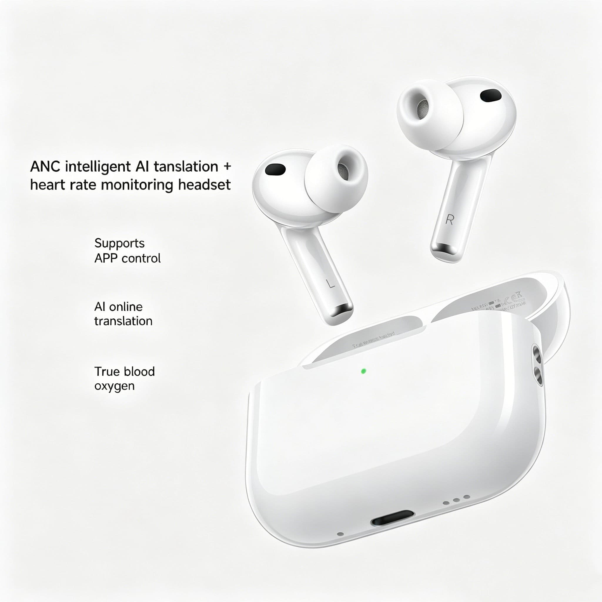 Fones de ouvido Gen5 Intra-Auriculares TWS Fones de ouvido Dolby Graves Potentes Som HiFi Estéreo Sem Fio Fones de