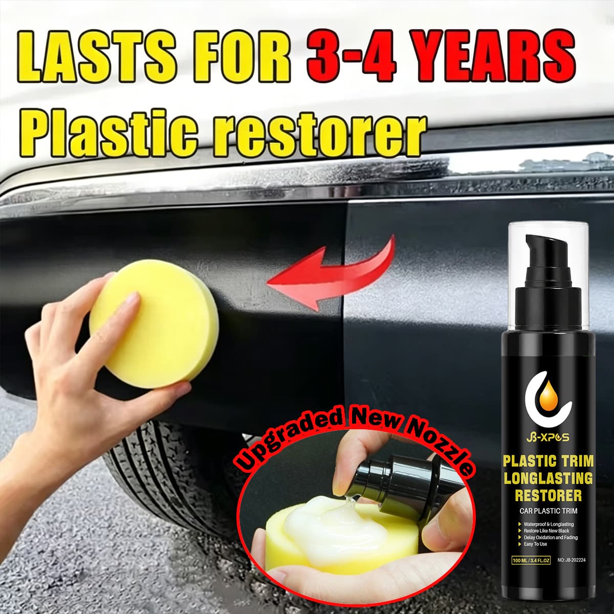Restaurador De Plástico 100ml Revestimento De Acabamento Hidrofóbico Detalhador De Cuidados Com O Carro De Longa Duração