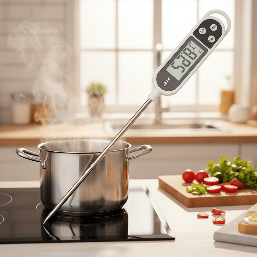 Medidor de Temperatura de Água Quente Alimentício, Termômetro Resistente a Alta Temperatura