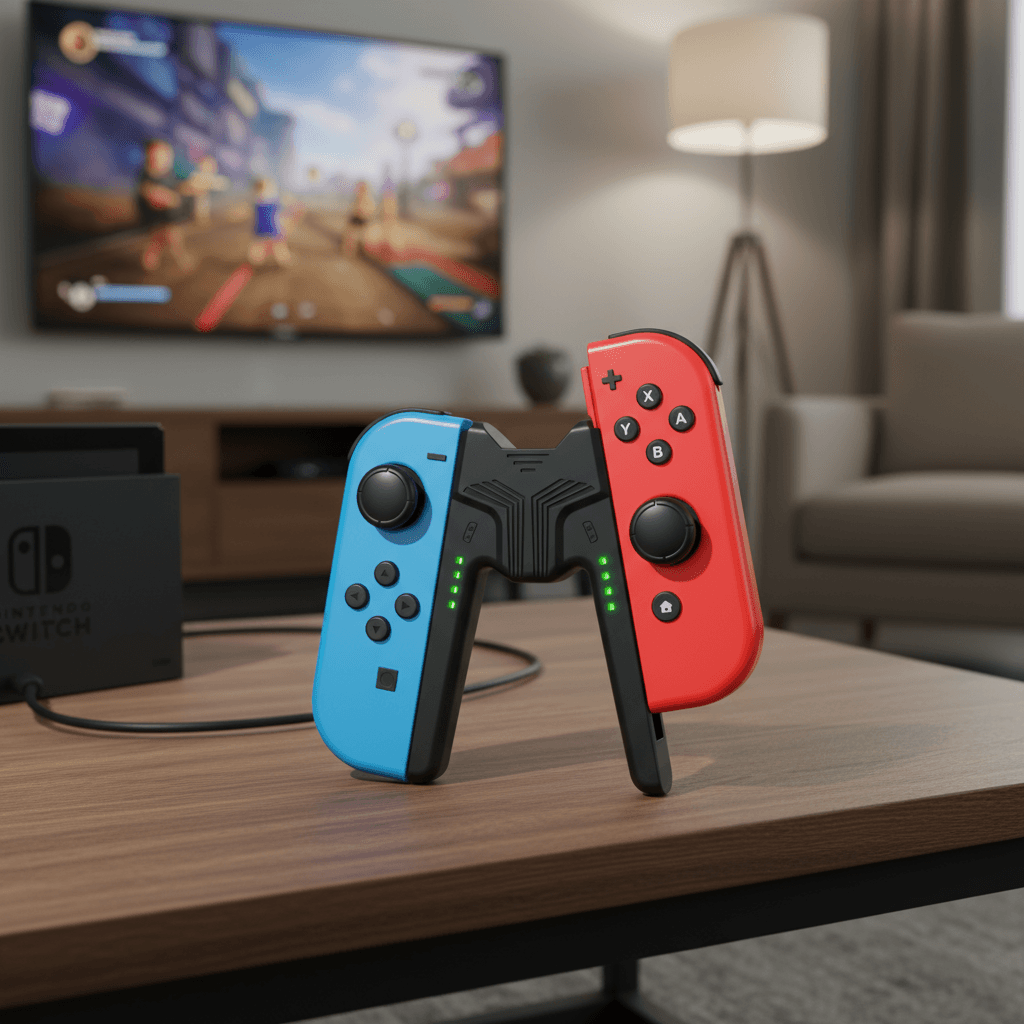 Aolion Joycon Carregador de Estação Suporte para Nintendo Switch Controle Alça