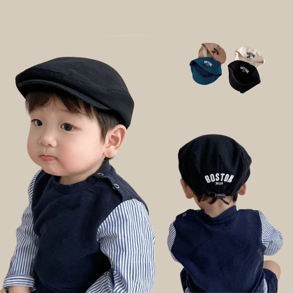 Boina Boston Baby E Chapéu De Beisebol De Algodão Macio Infantil Acessório De Moda Para Crianças De 1 A 3 Anos