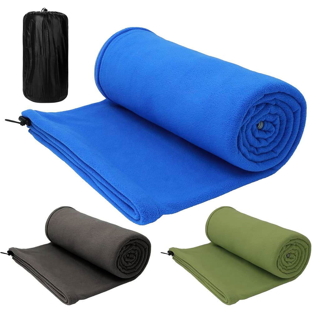 YangChen Forro portátil para saco de dormir em microfibra de lã, lençol de viagem, saco de dormir com zíper, cobertor