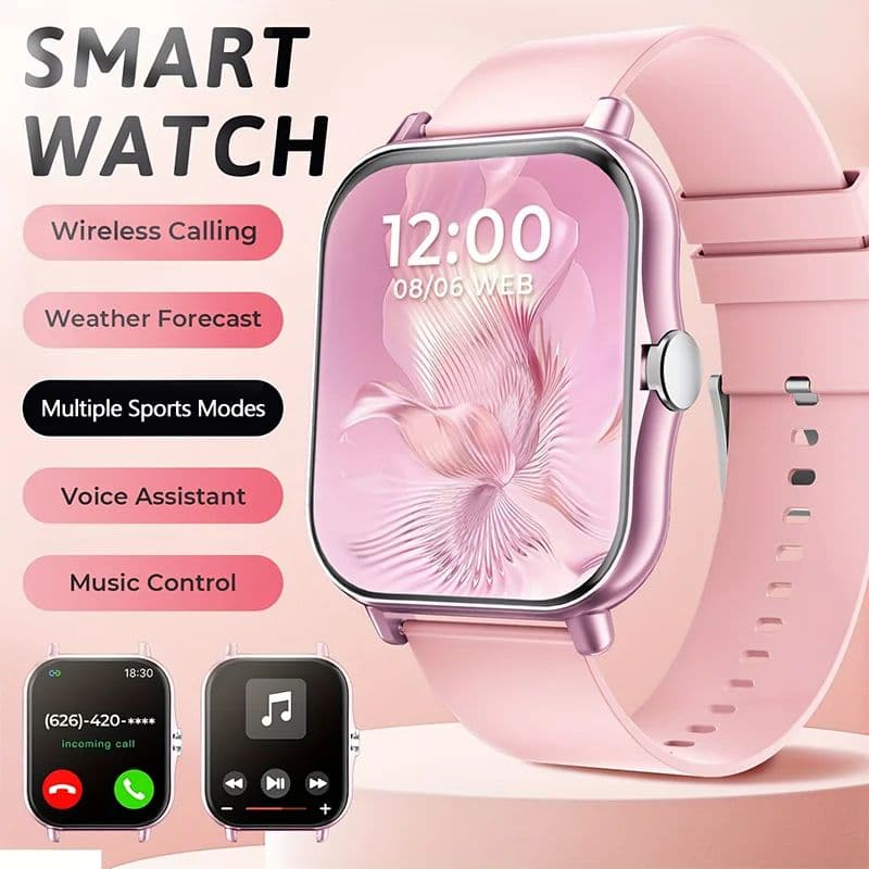 Smartwatch Relógio Inteligente Feminino Bluetooth Chamada Rastreador De Fitness Despertador Esportes Ao Ar Livre Masculi