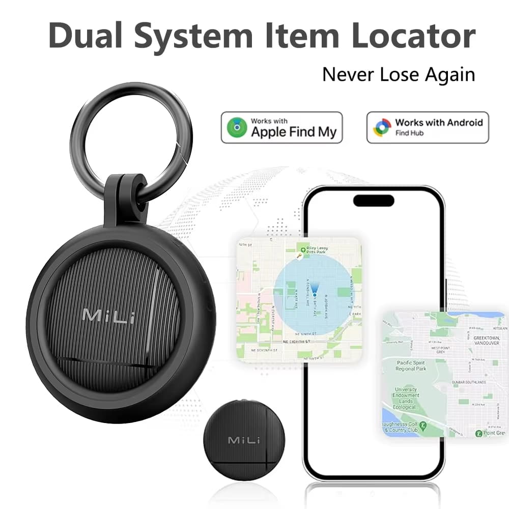 Rastreador LiTag Duo Tag MiLi Smart Tag, localizadores de itens compatíveis com o aplicativo Find Hub do Google e iOS,