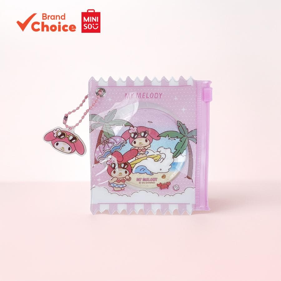 MINISO Sanrio Summer Kuromi Série - Porta-moedas de Crachá de Doce com Personagens Kuromi & Cinnamoroll & My Melody