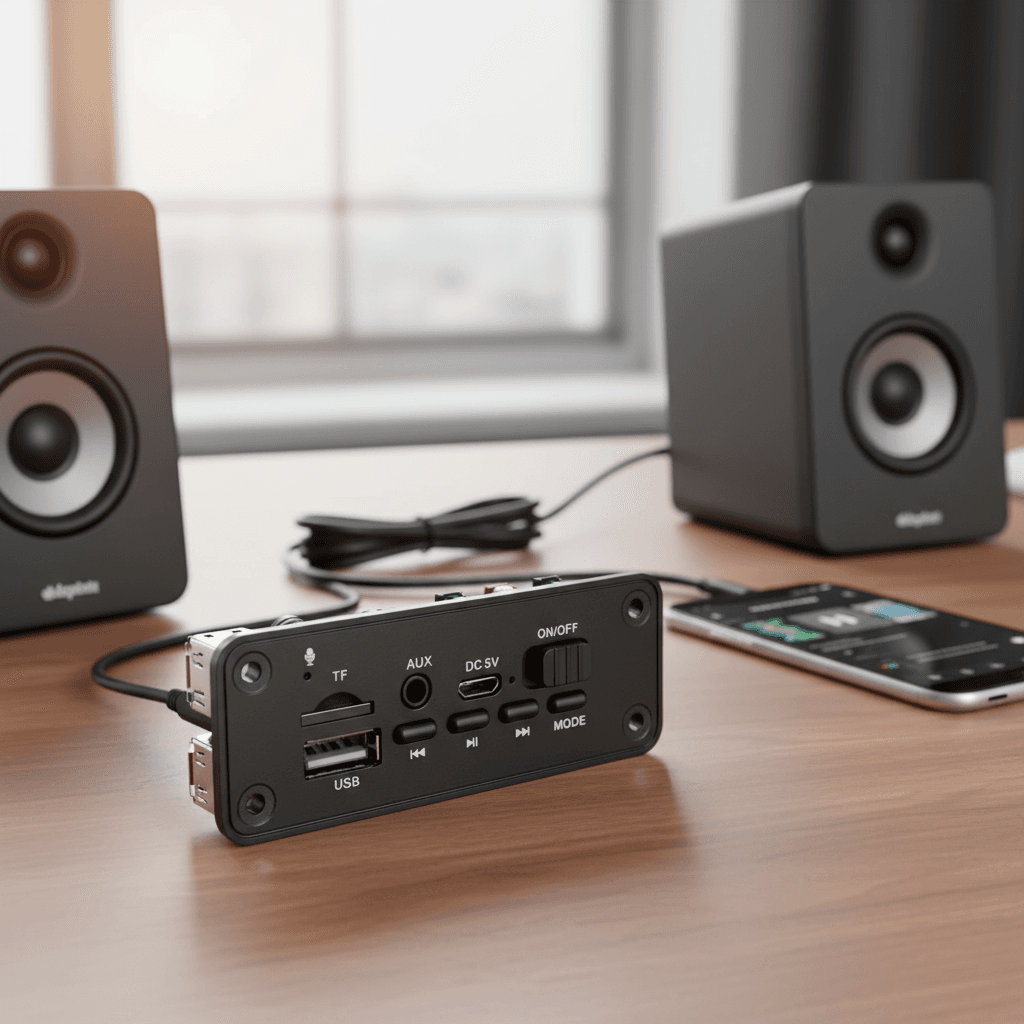 Módulo Bluetooth 5.0 MP3 3.7-5V 6W Amplificador com USB TF FM e Jack 3.5mm para alto-falante de carro