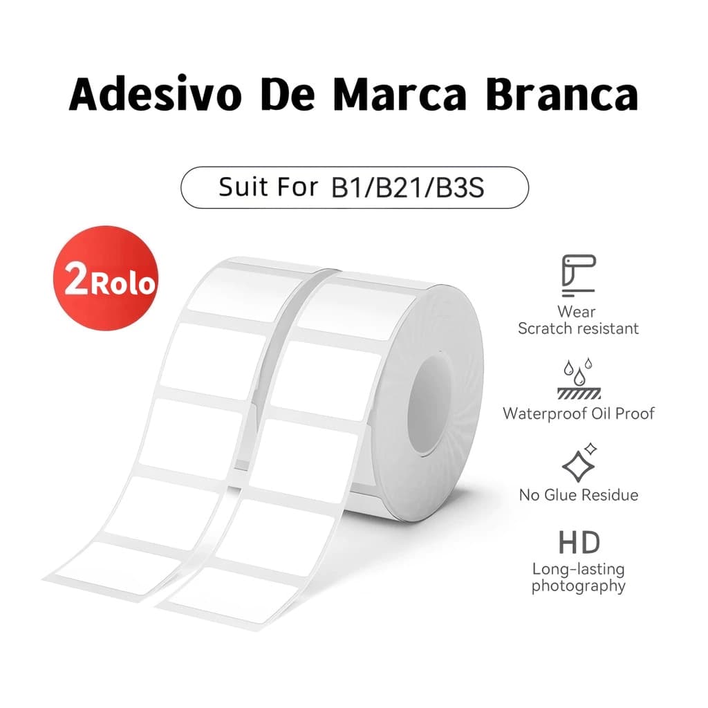 Niimbot B21 B1 B3S Papel Térmico 50x30mm 230 Etiquetas Adesivos Rolo De À Prova D'água Para Impressão Autoadesiva