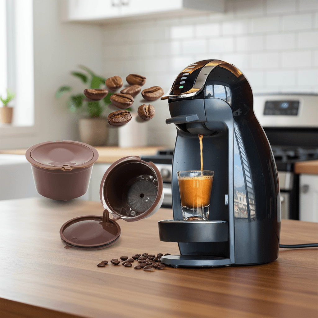 Filtro de Cápsula de Café Reutilizável e Ecológico: Copo Recarregável para Amantes de Nescafé Dolce Gusto