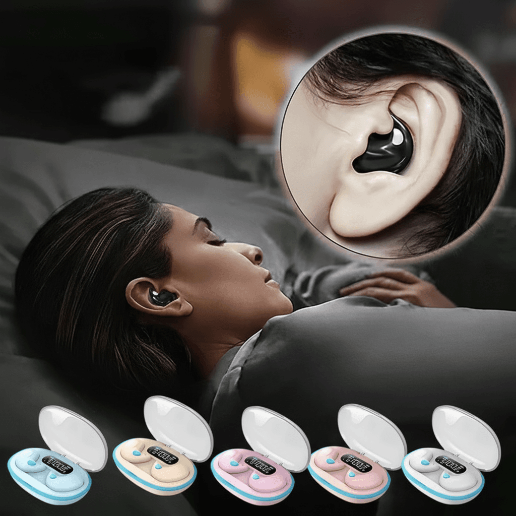 X55 Fones de Ouvido Sleep Earbuds Bluetooth Sem Fio Graves Cancelamento de Ruído HiFi Estéreo IPX5 Resistente à Água