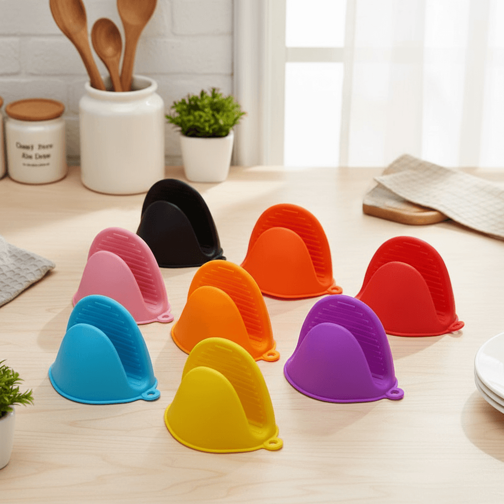 2 Peças de Luvas de Forno de Silicone Espesso, Isolamento Térmico, Antiderrapante, Luvas para Micro-ondas, Pinças para