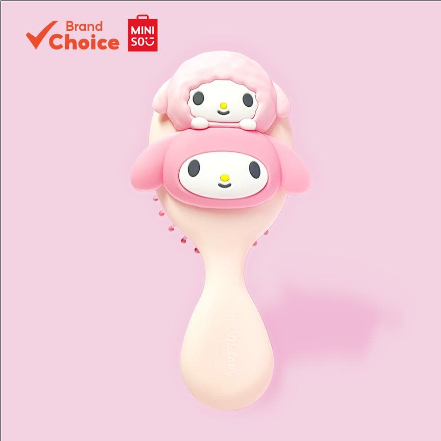 MINISO Sanrio Série - Pente Almofada de Ar Massageador 3d com Design Respirável, Tema My Melody, 7,4 Cm X 14 cm