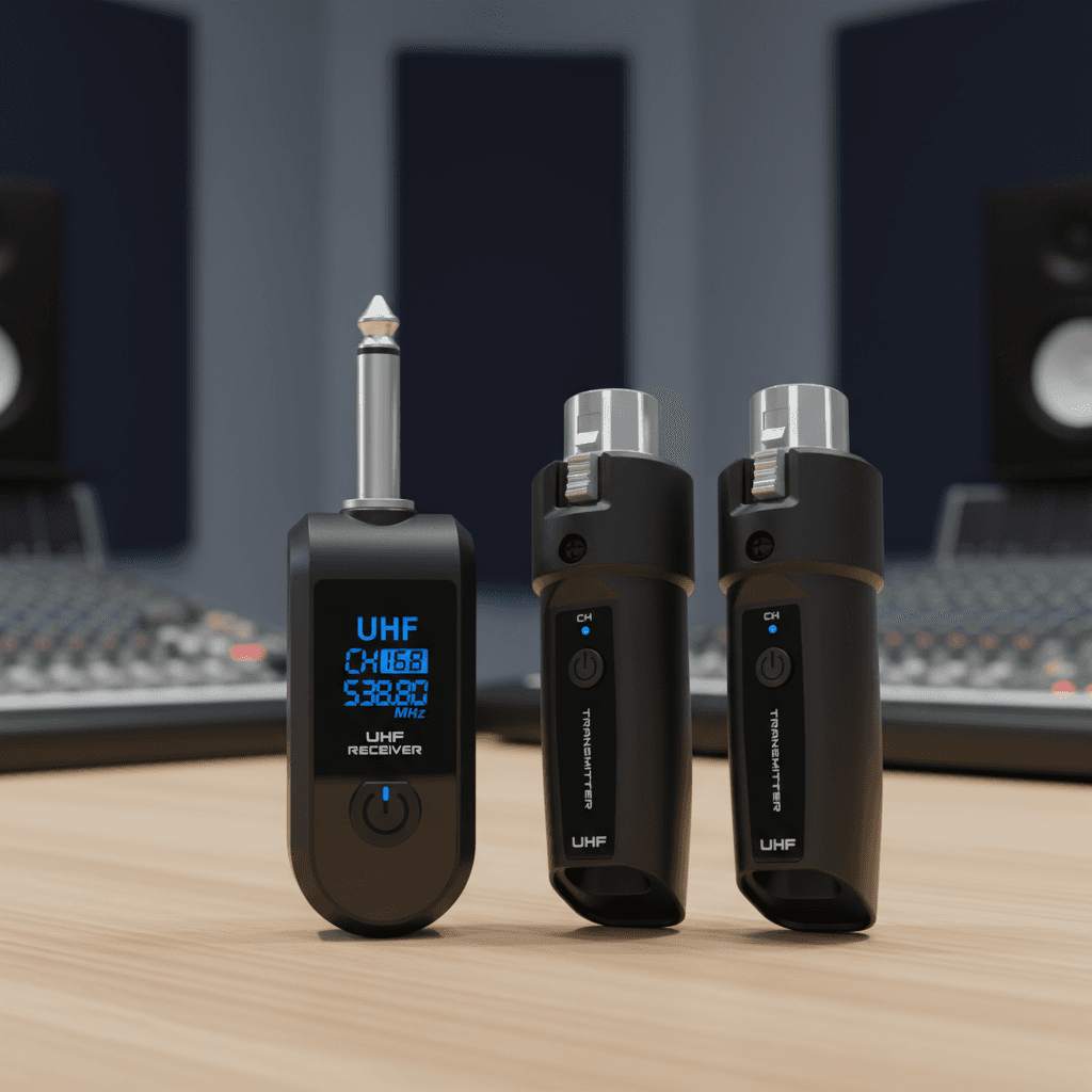 Sistema de Microfone XLR Sem Fio 2.4GHz K1 com Transmissor e Receptor para Misturador de Microfone Dinâmico e Sistema