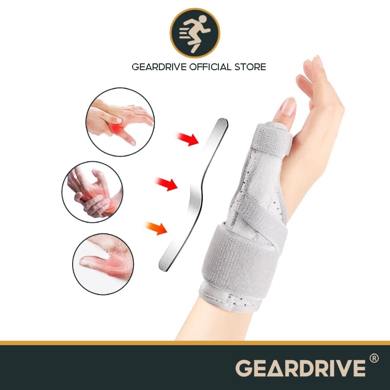 GEARDRIVE Polegar Cinta De Pulso Spica Tala Artrite Tendinite Gatilho Dedo Estabilizador Compressão Suporte Ferramenta C
