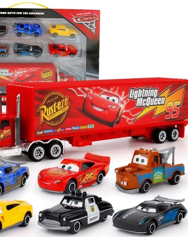 KidsPlay Modelo de Caminhão Mack Incluso Conjunto de Carrinhos Deslizantes para Presente de Natal para Crianças