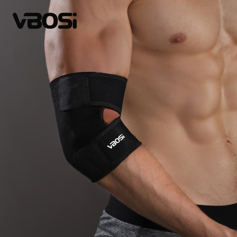 1 Peça Neoprene Ajustável Cotoveleiras Levantamento De Peso Ciclismo Tênis Badminton Basquete Braço Guardas