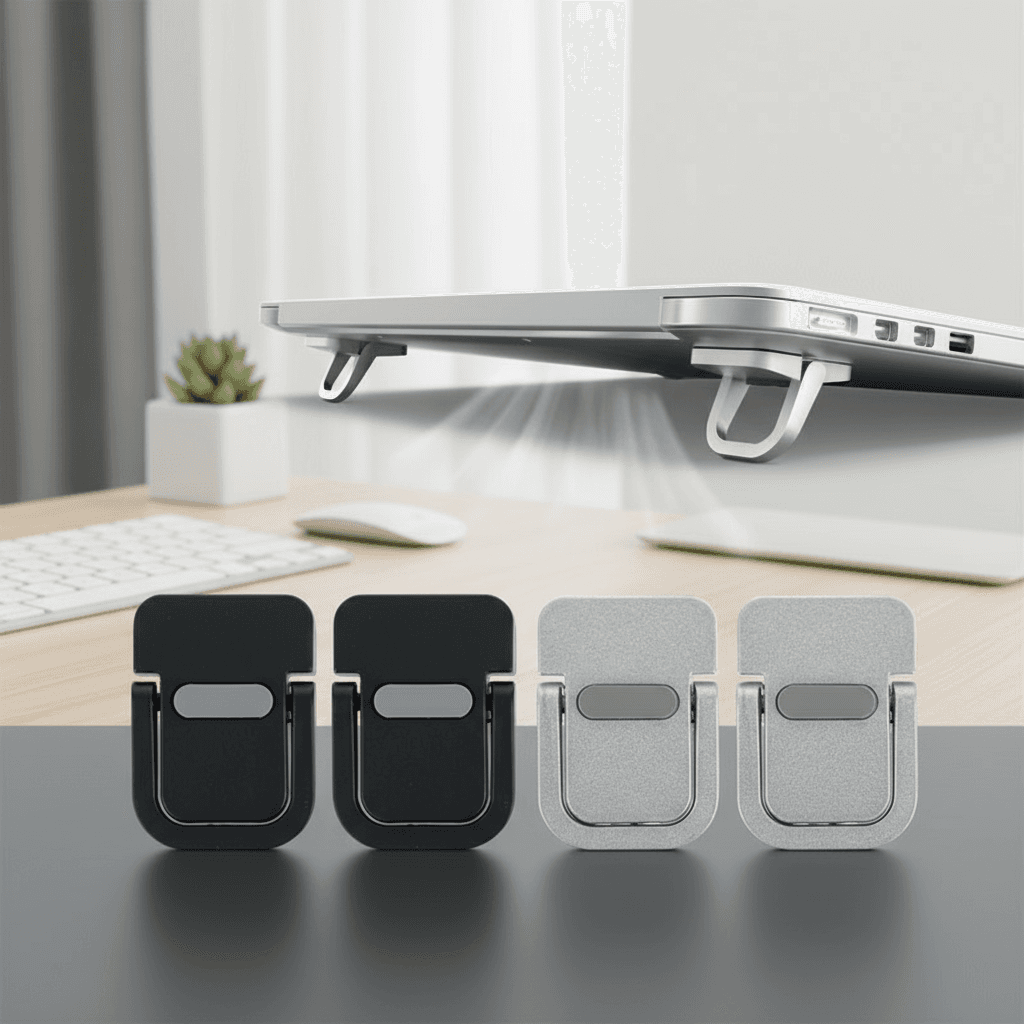 Suporte Portátil de Alumínio Mini para Notebook e Elevação de Teclado