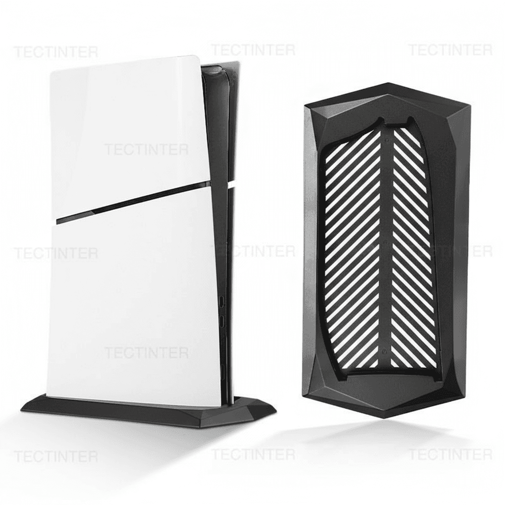 Suporte de Base com Suporte para Console PlayStation 5 Slim Disc Edition, Suporte Vertical de Plástico para