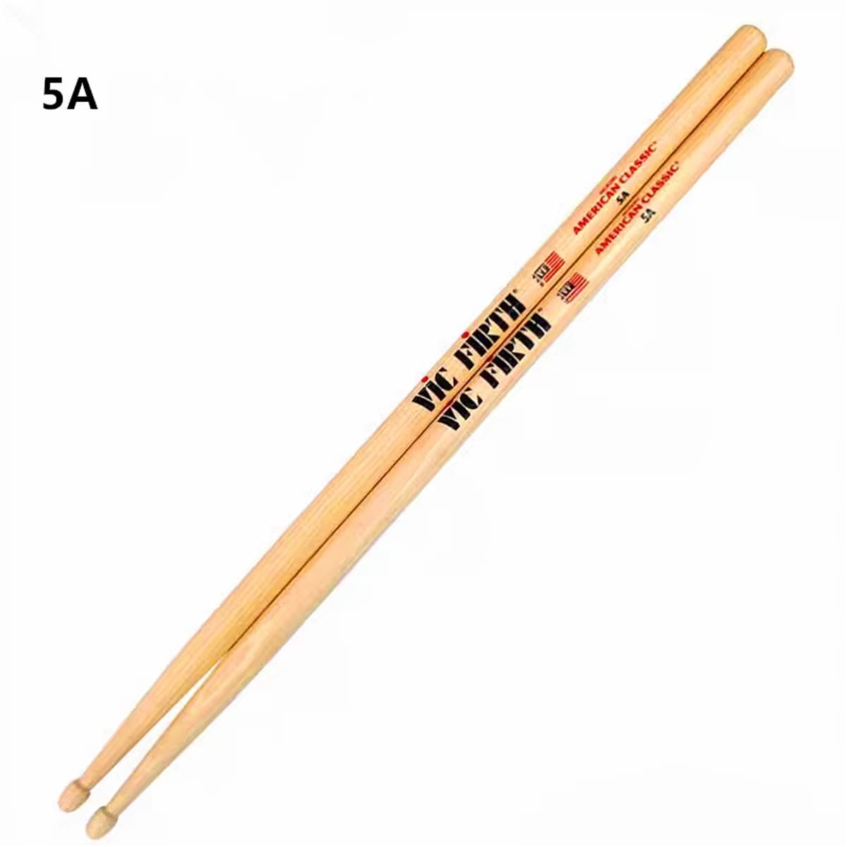 Baquetas 5A/7A Americanas Hickory Mallets Jazz Sticks para Bateria Acústica/Eletrônica