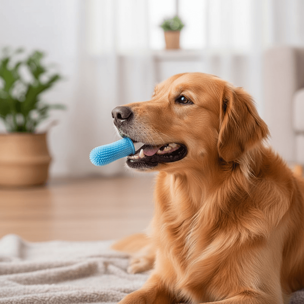 Kit de Cuidados Dentários para Animais de Estimação - Escova de Dentes de Dedo 360o para Cães, Gatos, Filhotes, Animais