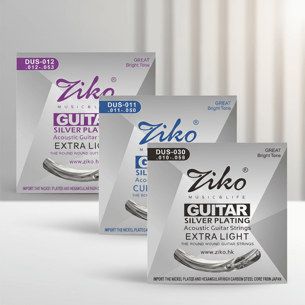 Ziko Cordas Acústicas para Violão Conjunto DUS-010 DUS-011 DUS-012 6 Cordas Estoque Disponível