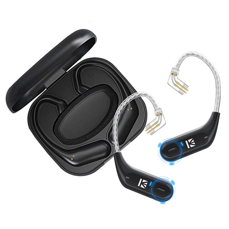 Fones de ouvido KBEAR BT15 Pro, fones de ouvido Bluetooth 5.4 sem fio, fones com gancho de orelha, adaptador de fone de