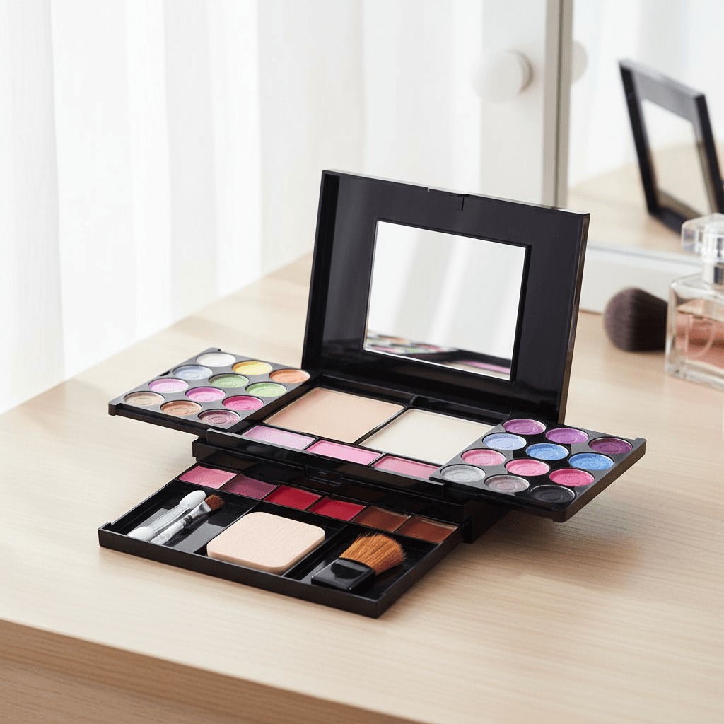 Kit De Paleta De Maquiagem Profissional , Conjunto De Presente Tudo-Em-Um Para Adolescentes Com Sombra De 24 Cores , Blu