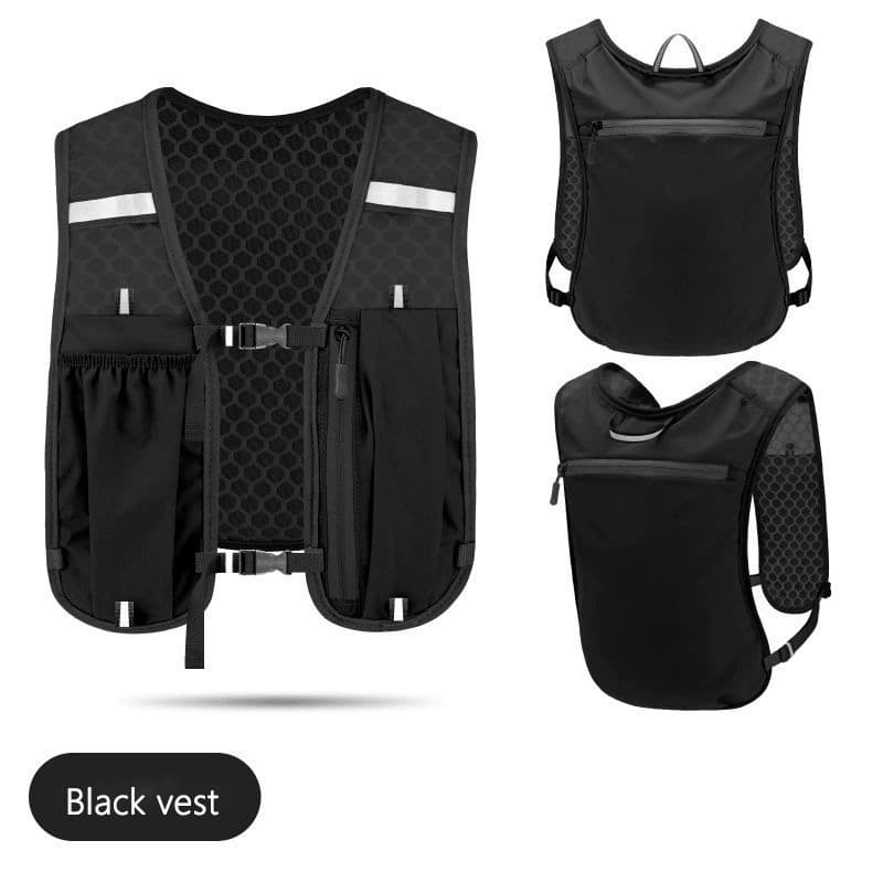 Mochila casual pequena para ciclismo e corrida com faixa refletiva noturna transfronteiriça, colete de corrida