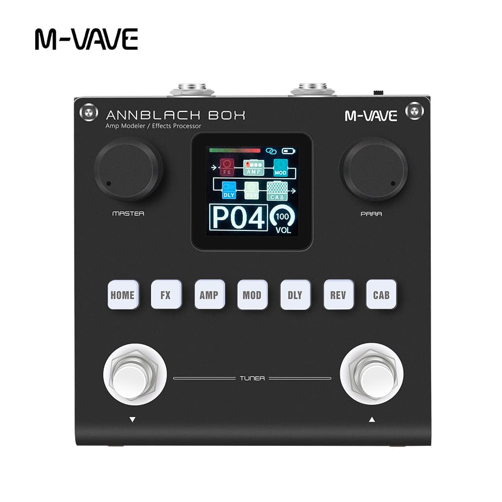 Modelador M-VAVE Blackbox : Simulador De Amplificador/Baixo De Guitarra Recarregável Com Processador Multiefeitos