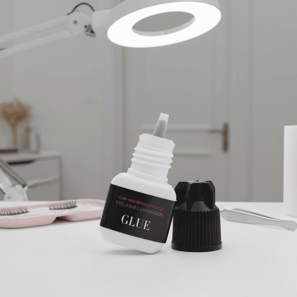 Cola para Extensão de Cílios Individual 5ml Cabeça Única Fórmula Suave com Baixo Odor para Novos Usuários