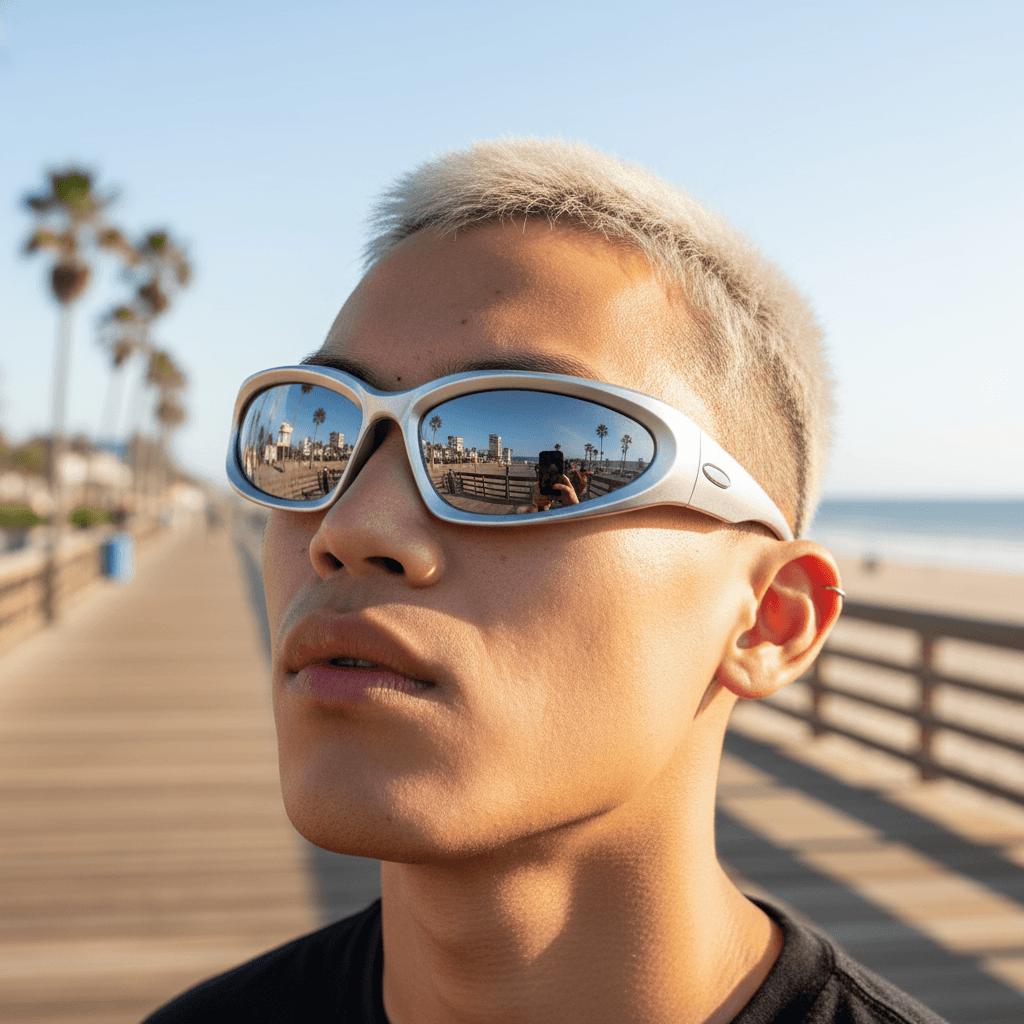 Óculos de Sol Esportivos Y2k Pretos para Ciclismo, Proteção Ao Ar Livre para Ele e ela