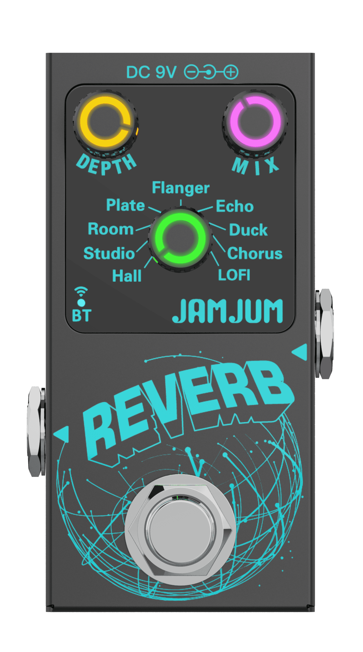 Pedal De Efeito De Reverberação Para Guitarra , Presente De Feriado Com 9 Efeitos Acompanhamento BT , Design Compacto Gu