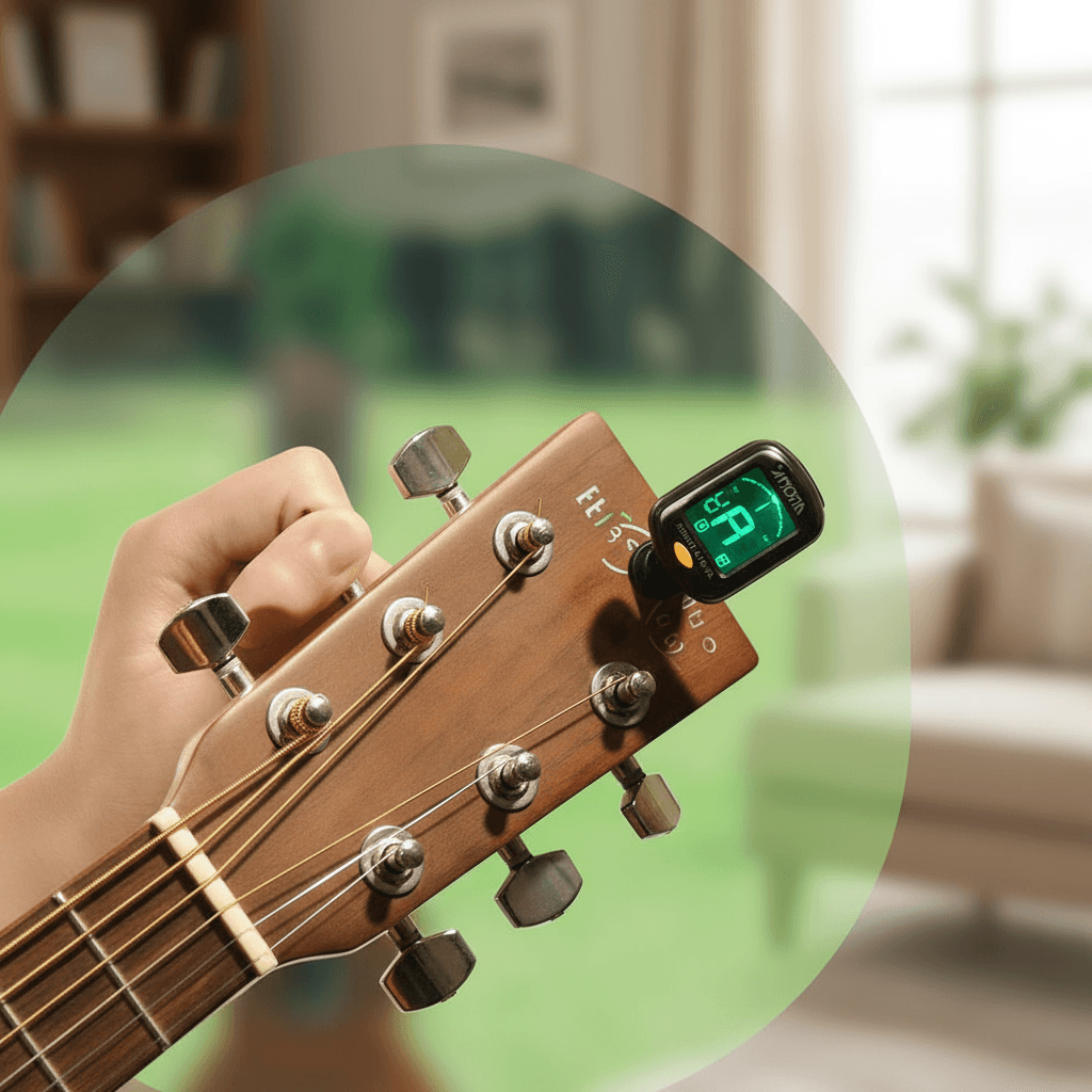 Violão, Violino, Ukulele & Picker Afinador Digital LCD Clip-on para Cromático