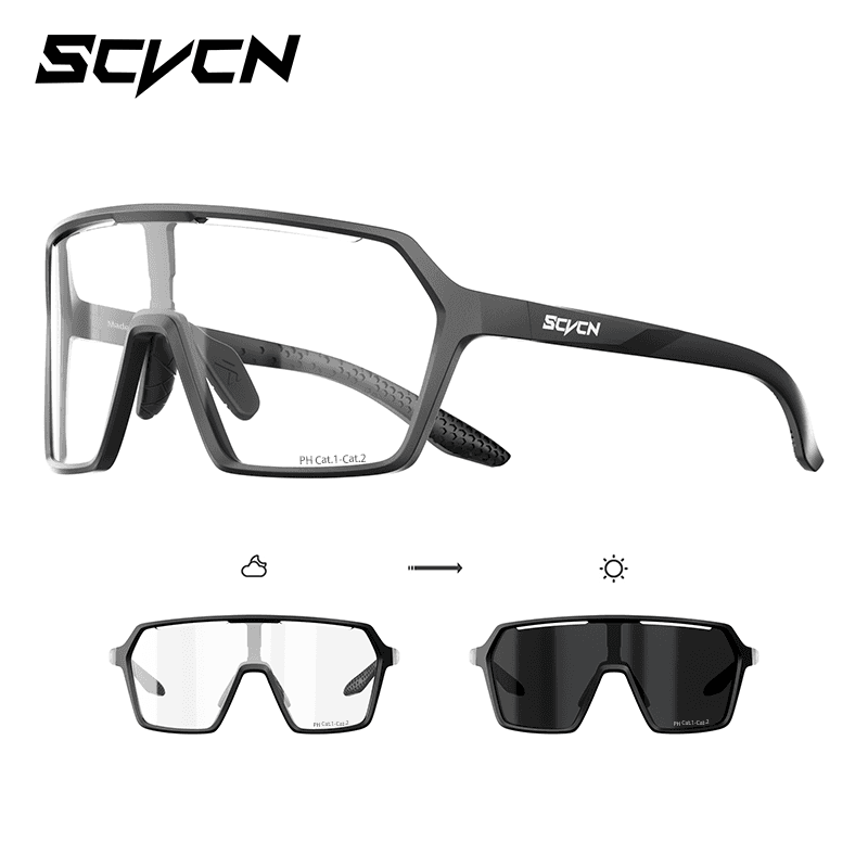 Óculos de Ciclismo SCVCN UV400, Óculos de Sol para Bicicleta Mtb, Lentes Nti-Ultravioleta, Óculos de Sol Fashion para