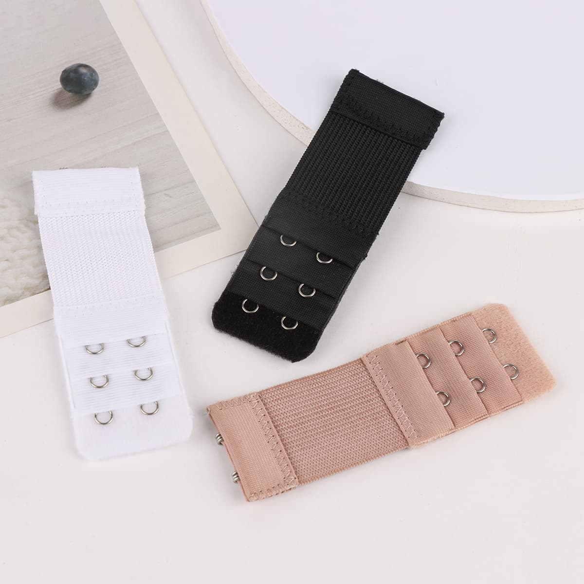 Faixa extensora de sutiã elástica, conjunto grande com 3 peças, tipo conforto, no 1
