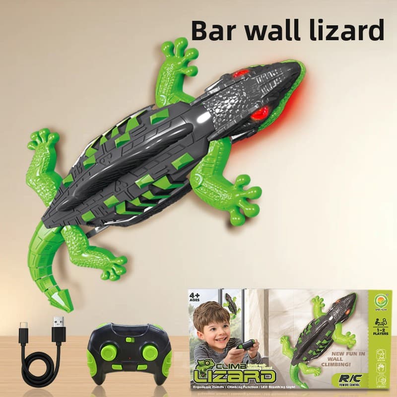 Carro de Parede RC Gecko - Controle Remoto Lagarto Rastejador Anti-Gravidade - Brinquedo Elétrico Infantil