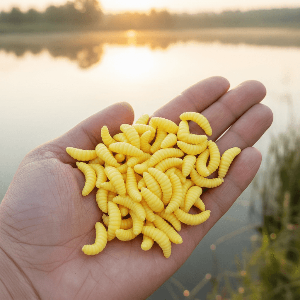 100 peças de isca de pesca de minhoca artificial de silicone macio para peixe-gato, peixe-sol e truta