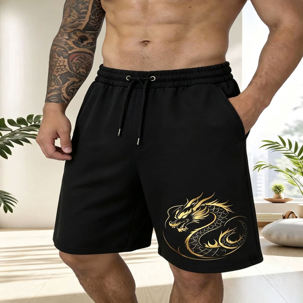 Shorts masculinos, shorts de corrida, shorts esportivos para homens, calças secas rápidas, shorts de algodão estampados