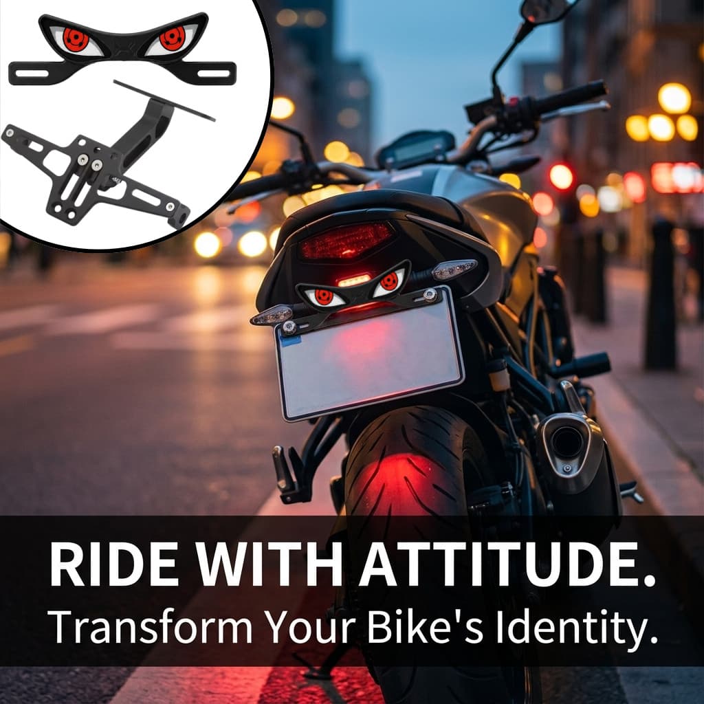 Suporte de Placa de Moto Universal Ajustável para Placa de Carro, Eliminador de Paralama Traseiro, Suporte de Placa de