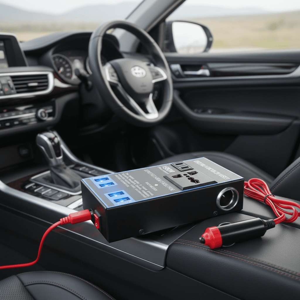 Inversor de Energia para Carro 200W DC 12V/24V para 110V/220V Conversor com 4 Portas USB Carregador Baixo Preço