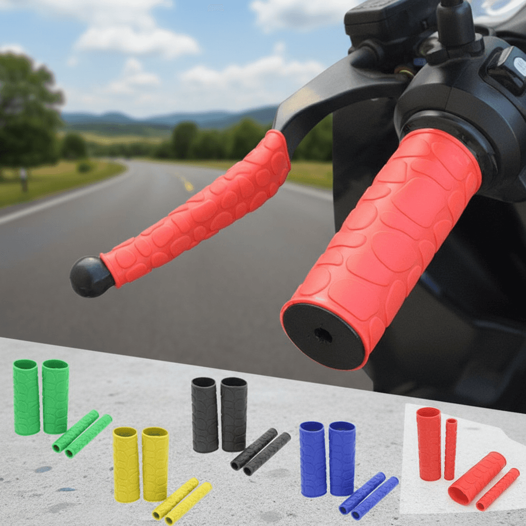 4 peças de borracha antiderrapante para manopla de motocicleta, protetor de alavanca de freio e embreagem