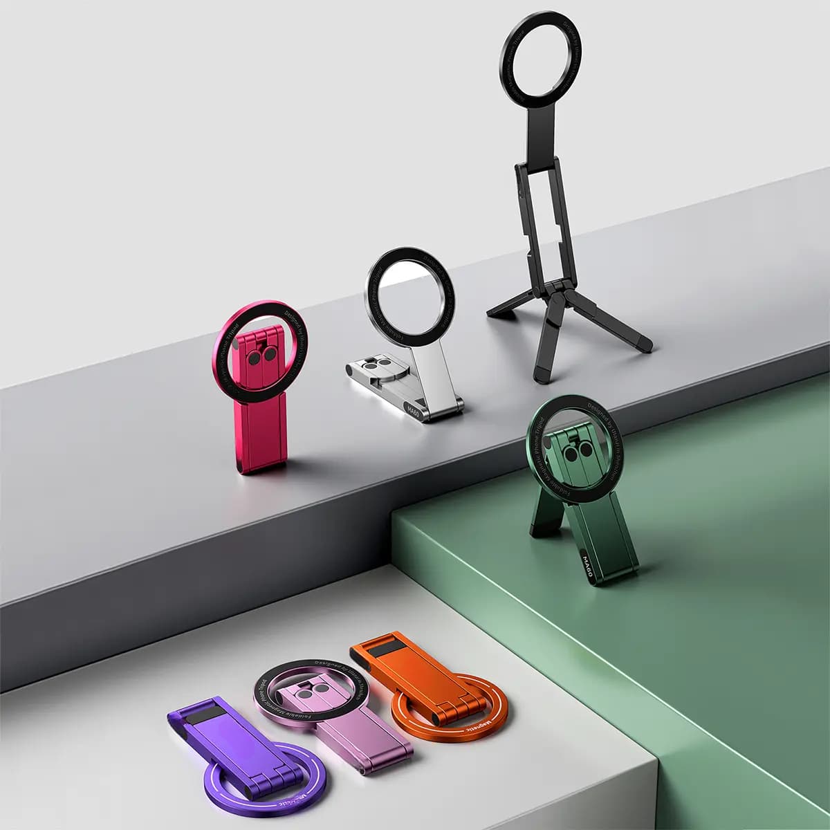Suporte de Tripé Magnético Dobrável para Celular Mini Suporte de Montagem Rápida de Bolso Suporte de Mesa Acessórios