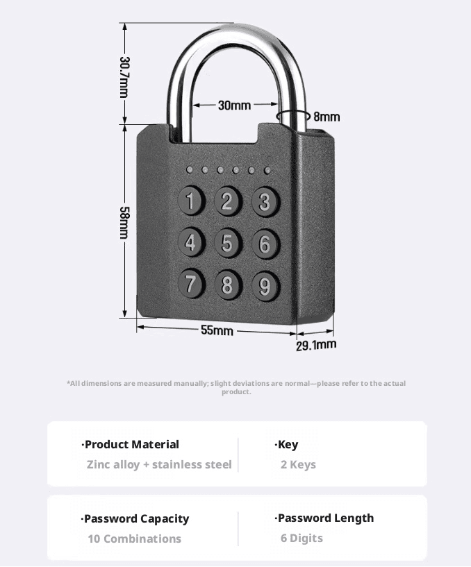 Cadeado Com Senha De Impressão Digital Inteligente À Prova D'água Fechadura De Segurança Sem Chave Para Portão De Armári