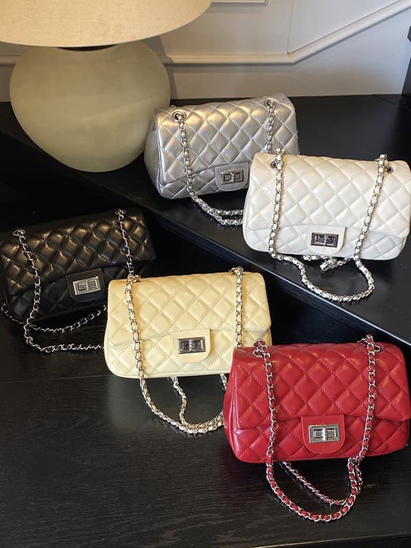 Bolsa de corrente de diamantes – bolsa feminina de ombro, bolsa de trabalho, tiracolo.