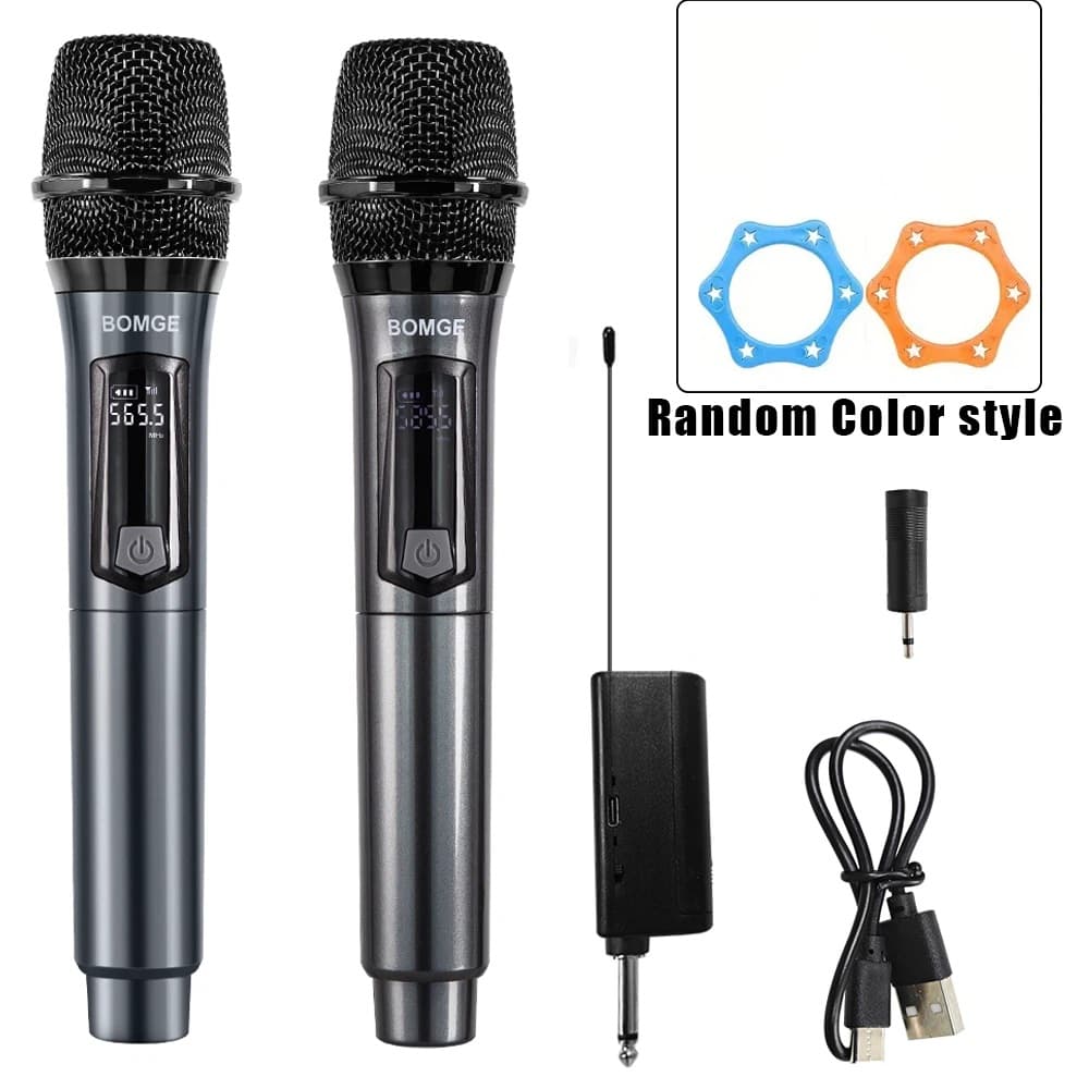 TAVOSOP Microfone Profissional UHF Wireless de Mão, Sistema de Microfone Dinâmico Metálico para Karaoke