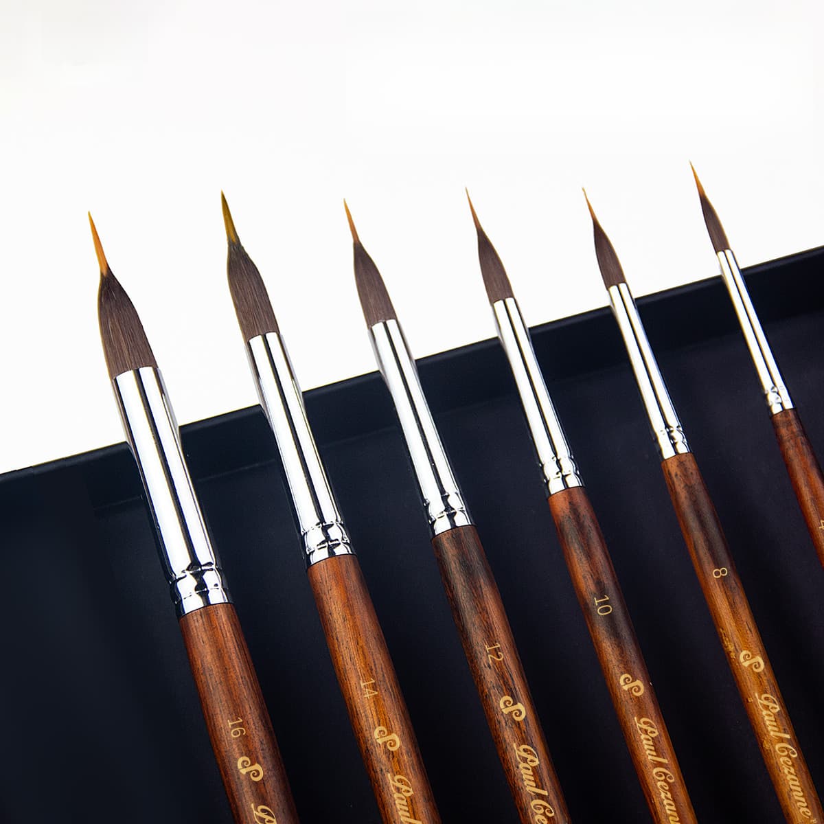 Pincel aquarela, pincel de liner em formato de pétala, pincel redondo para pintura de aquarela, pincéis de pintura por